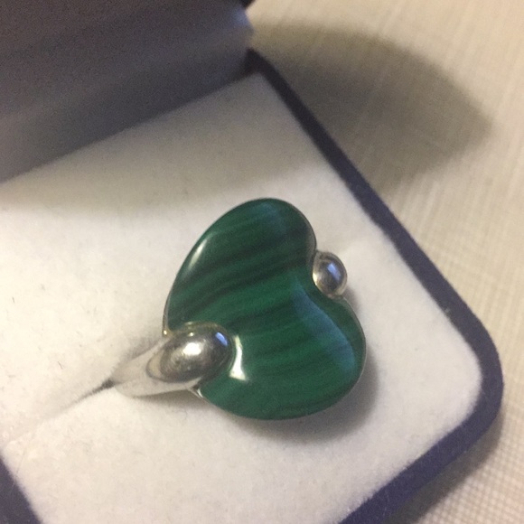 QVC Jewelry - Sterling silver 925 Real Malachite Ring